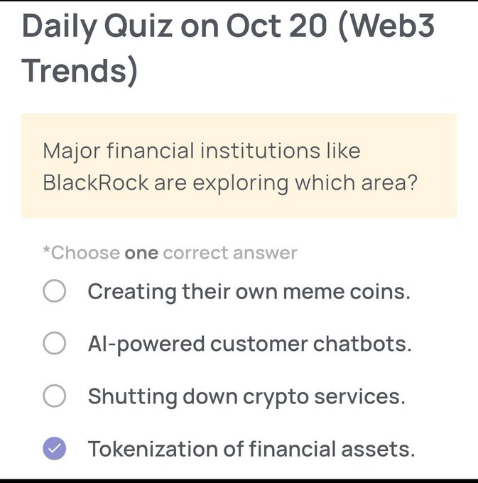 Davidoe_Mattson's tweet image. 🗓️Date: 20 October 2025
🔥Daily Quiz
Xenea daily quiz answer - D
Marina protocol answer - B
Spur protocol answer - C
Like + Retweet + Comment + Follow for Daily Update💸🤑💰
#XENEAwallet #marinaprotocol #SpurProtocol #web3