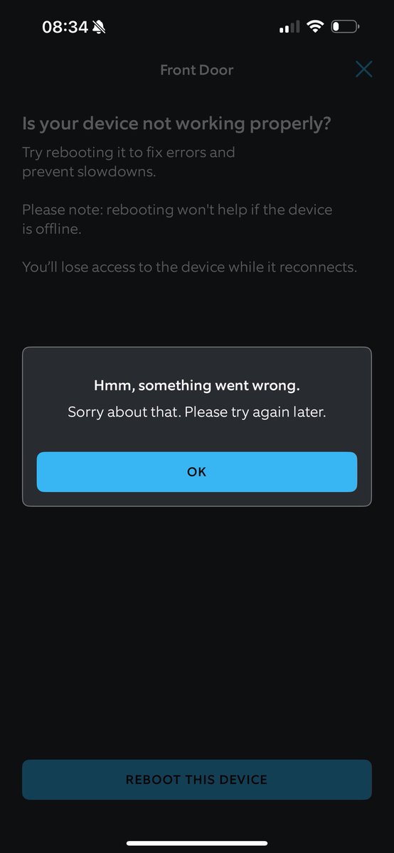 edcollo's tweet photo. Can’t reboot the device either https://t.co/c1LAuxgznv