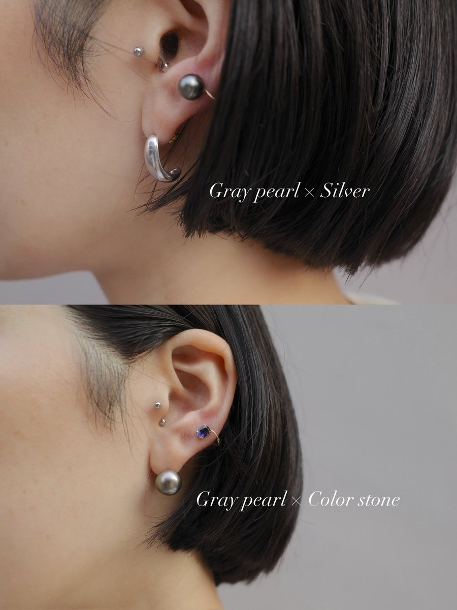リバーススタッドピアス｜絡まるパールが可憐なジュエリー【アル