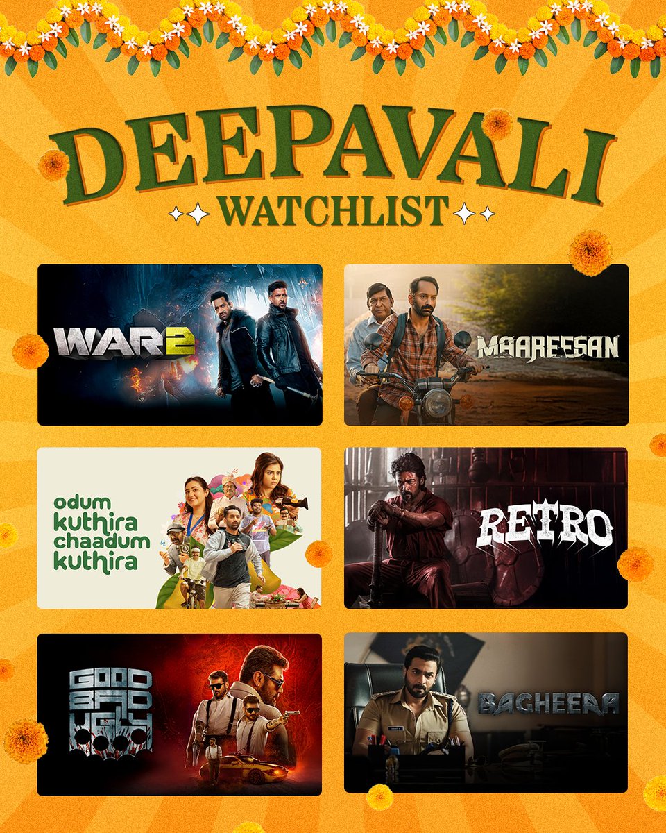 Add this movie line up to your diya line up this Deepavali 🕯🥰