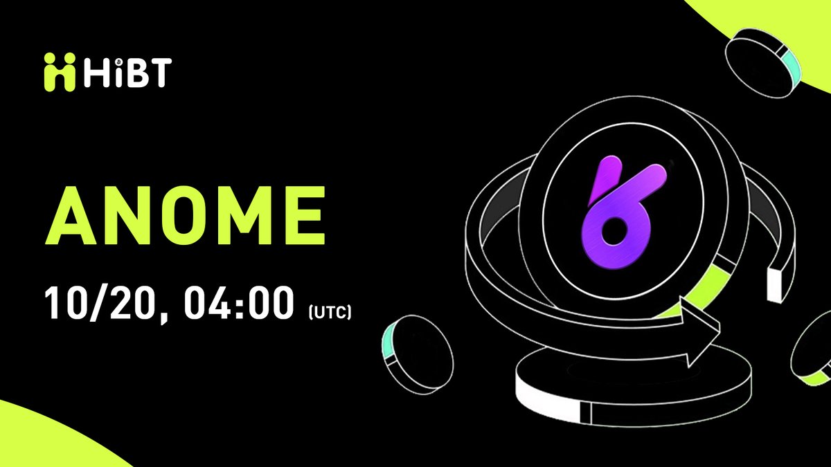 HIBTGlobal's tweet image. 🚀 $ANOME (Anome) has been listed on #Hibt @Anome_Official
🔥 Pair: ANOME/USDT
💼 Network: BSC
⏰ Trade: hibt.com/trade/ANOME-US…
✍️ Details: support.hibt.com/hc/en-us/artic…
#Anome #Crypto #Web3 #CryptoListing