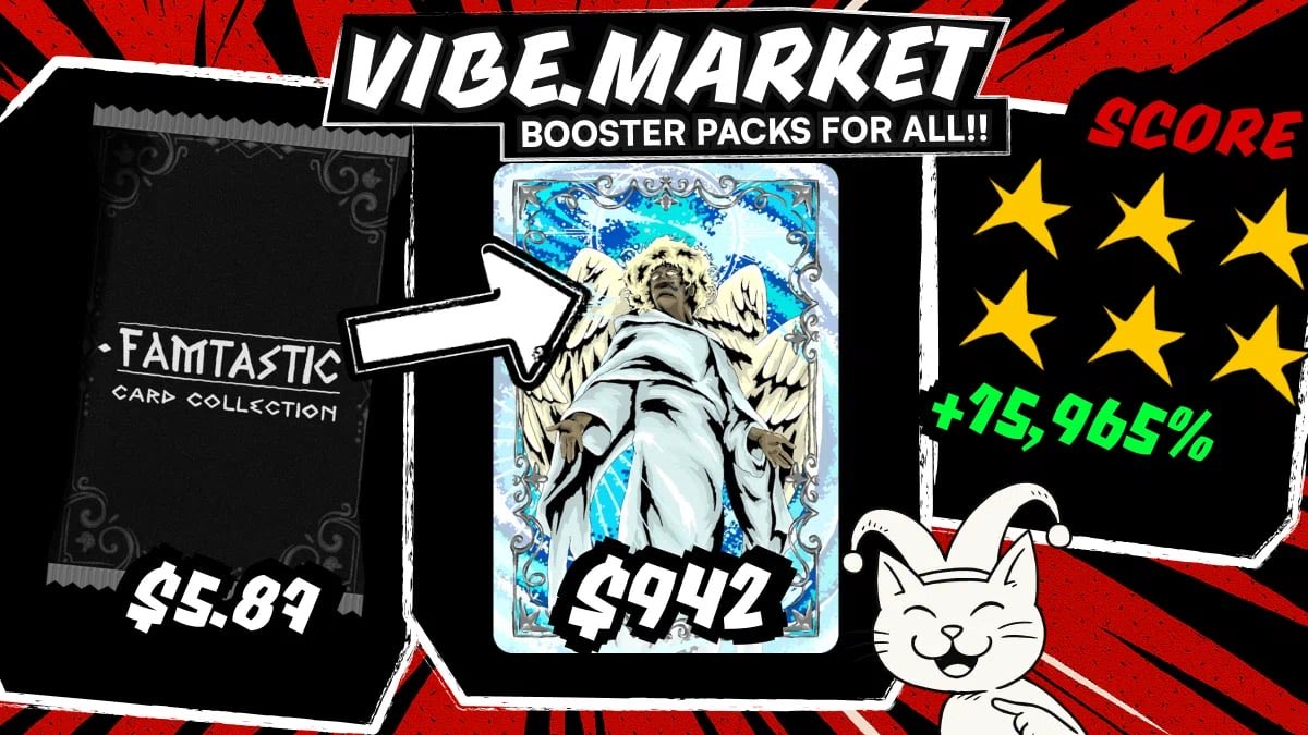 uncwax's tweet photo. My first ever mythic pull from the homie @denkurhq Famtastic pack! 

@vibechain 10/19/25: Famtastic 

🌠🟪🟪⬜️⬜️⬜️⬜️⬜️⬜️
⬜️⬜️⬜️⬜️⬜️⬜️⬜️⬜️⬜️

Get your packs here: https://t.co/Y4HCxBft7f https://t.co/EFXo0LyvxD