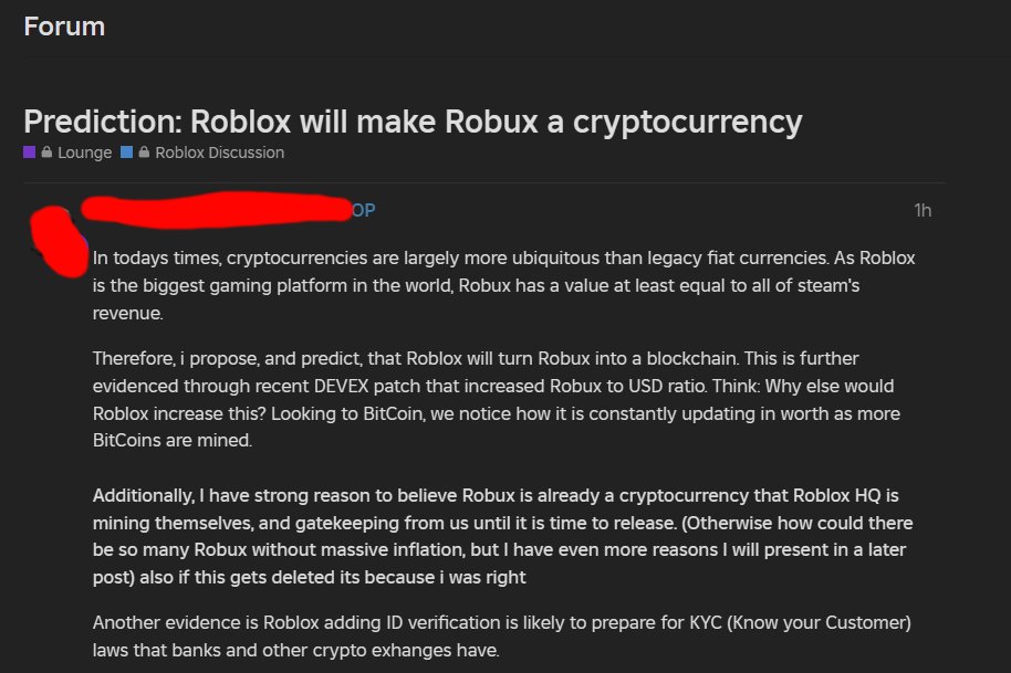 devforumtxt's tweet image. &quot;Robux is already a cryptocurrency roblox is secretly mining at HQ and gatekeeping from us&quot;