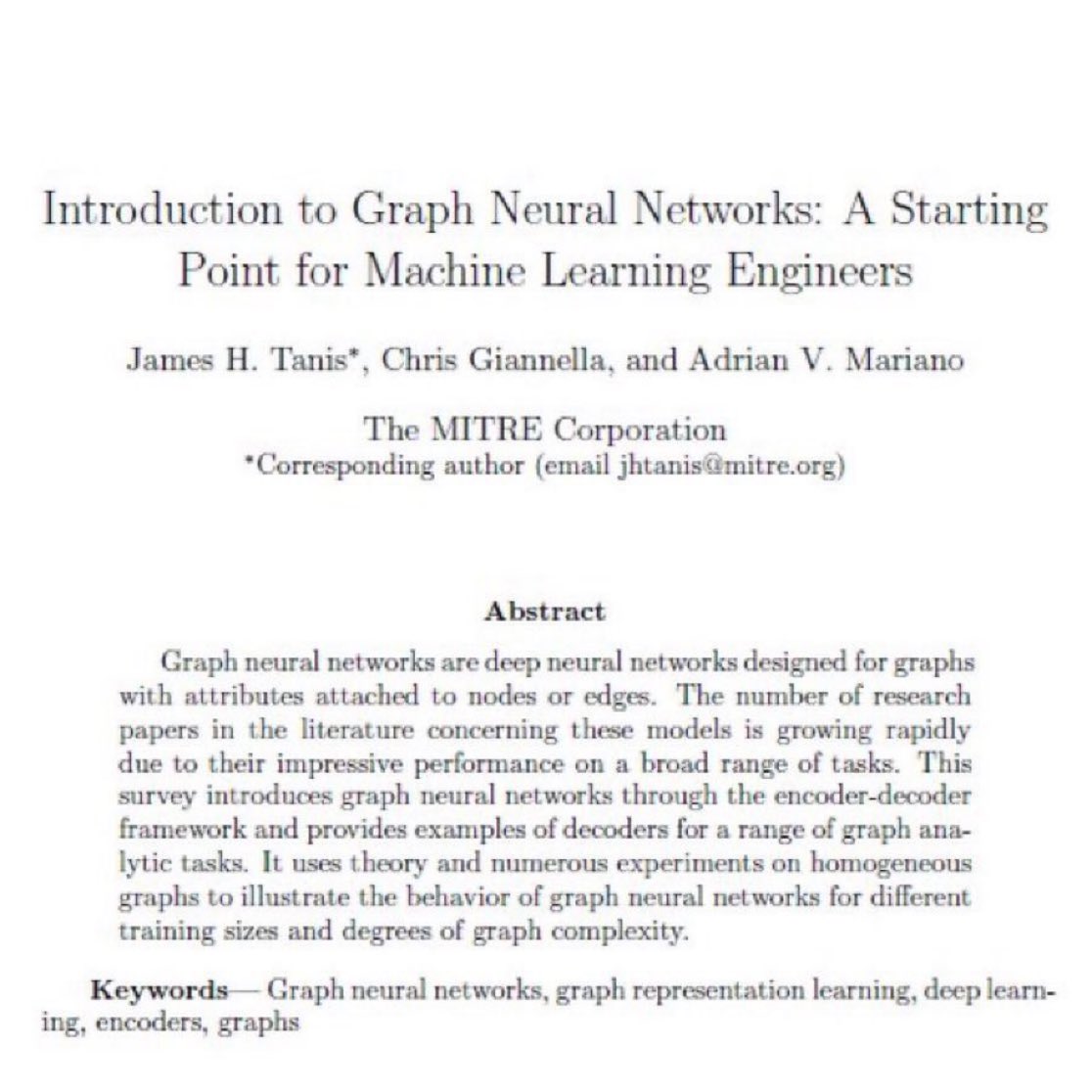 KirkDBorne's tweet image. Introduction to Graph #NeuralNetworks — A Starting Point for #MachineLearning Engineers: arxiv.org/abs/2412.19419 [49-page PDF]

#AI #ML #DeepLearning #DataScience #DataScientist