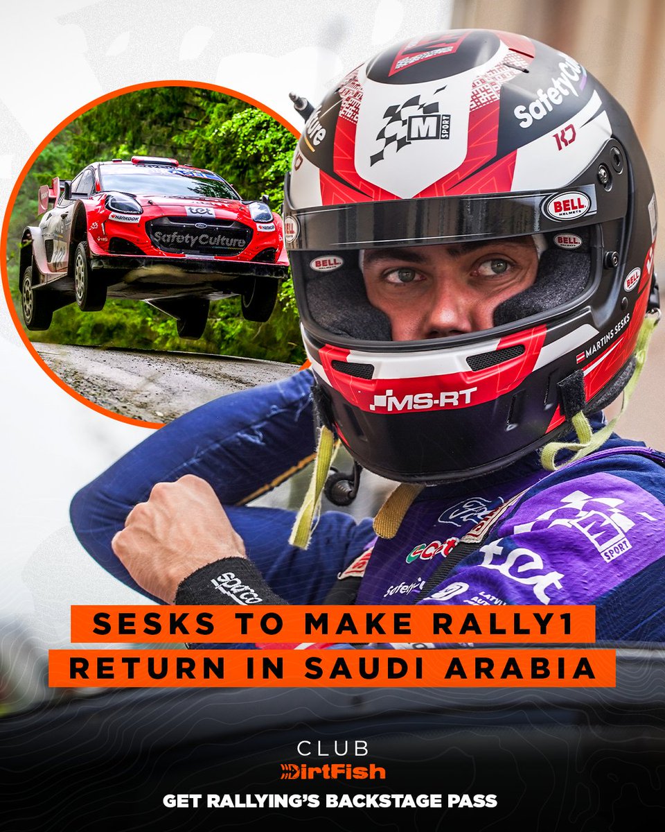 Guess whose back 👋

Mãrtiņš Sesks returns to M-Sport Rally1 action for Rally Saudi Arabia 🇸🇦