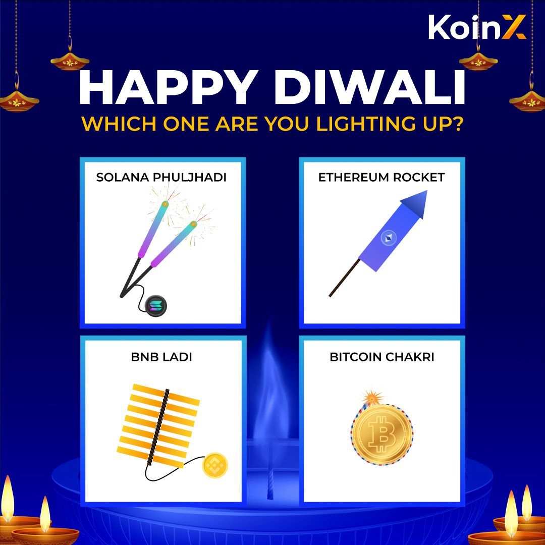 KoinX (@getkoinx) on Twitter photo Wishing everyone a bright and prosperous Diwali from the entire KoinX family! ✨
This festive season, let’s light up not just our homes but also our financial goals.
Which one are you lighting up this Diwali? 💥
#HappyDiwali Wishing everyone a bright and prosperous Diwali from the entire KoinX family! ✨
This festive season, let’s light up not just our homes but also our financial goals.
Which one are you lighting up this Diwali? 💥
#HappyDiwali