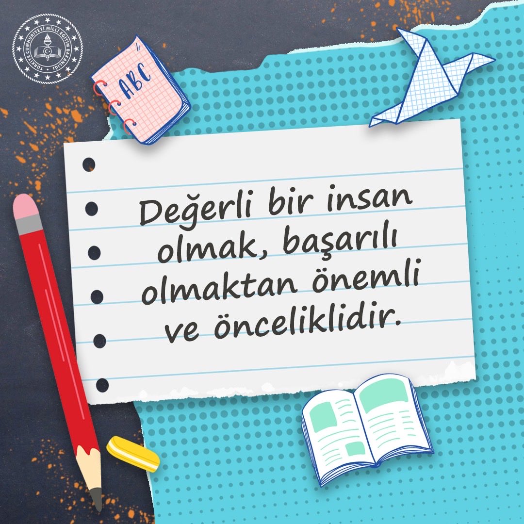 Tüm öğrencilerimize mutlu, sağlıklı ve başarılı bir hafta diliyoruz. 🤗

İyi dersler! 🧿