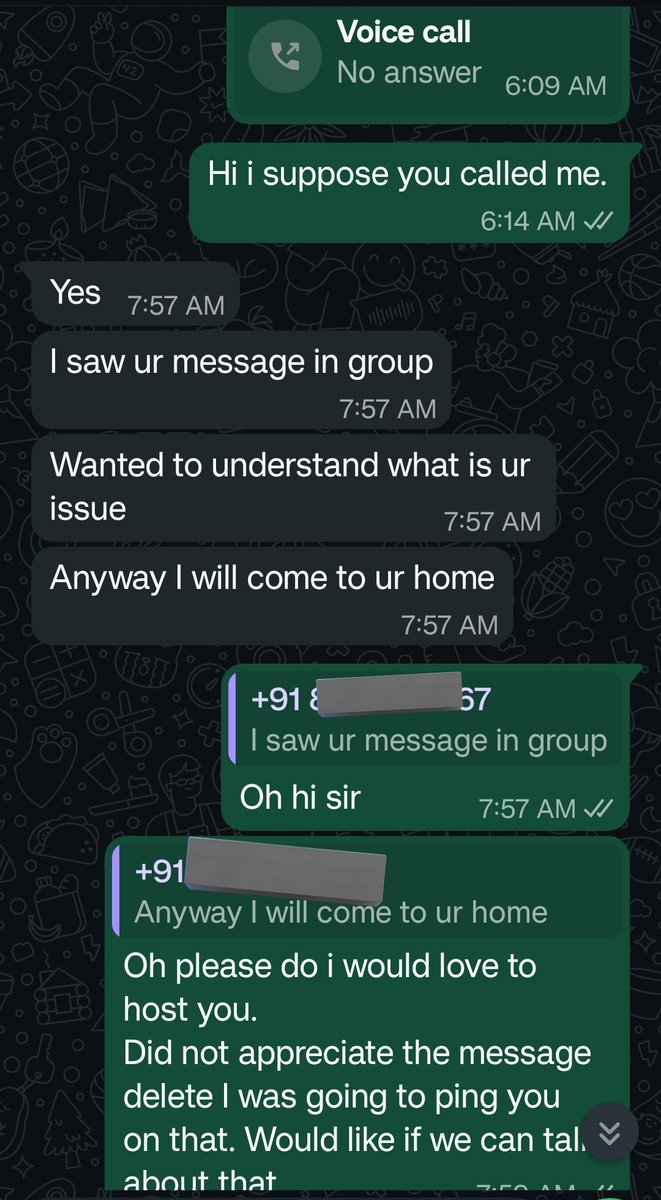 chowrep's tweet image. The uncle wants to meet and discuss 

Because I called society people bursting crackers at 4 am as cognitively challenged.
As a fact it happened that he is a part of the society council and it was his family 🫠

Kya karu bolo ?