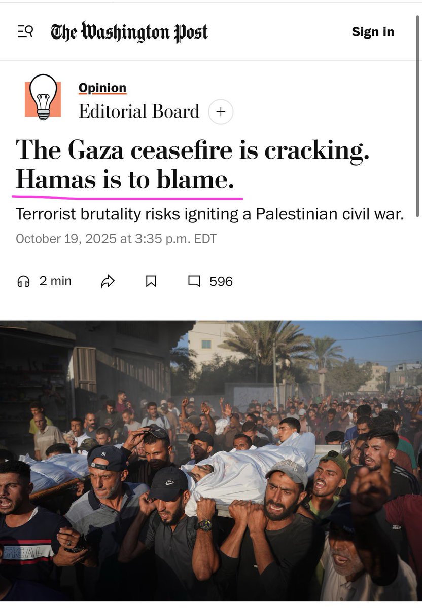 📰 BREAKING NEWS: <a href="/washingtonpost/">The Washington Post</a> finally got a headline right on Gaza and actually blamed Hamas!