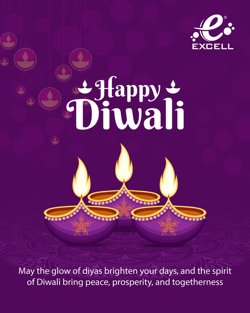 Excell_BB's tweet photo. May the glow of diyas brighten your days, and the spirit of Diwali bring peace, prosperity, and togetherness.

#HappyDiwali #FestivalOfLights #Diwali2025 #LightAndLove #DiwaliVibes #CelebrateTogetherness #JoyAndProsperity #FestiveSeason #DiwaliCelebration #SpreadTheLight https://t.co/Q5c4lrkjQt