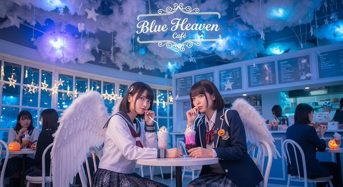天国のカフェ cafe in blue heavenのイメージ