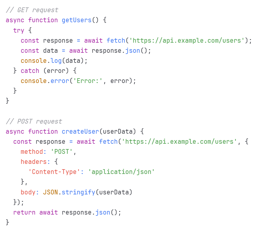 ShubhDJ191's tweet image. 🌐 FETCH API (HTTP requests):

Fetch API = modern AJAX replacement, works with async/await perfectly
#JavaScript #FetchAPI #JavascriptDevelopers  #coding #webdev #programming #developer #frontend #API #AsyncJS #tech #100DaysOfCode