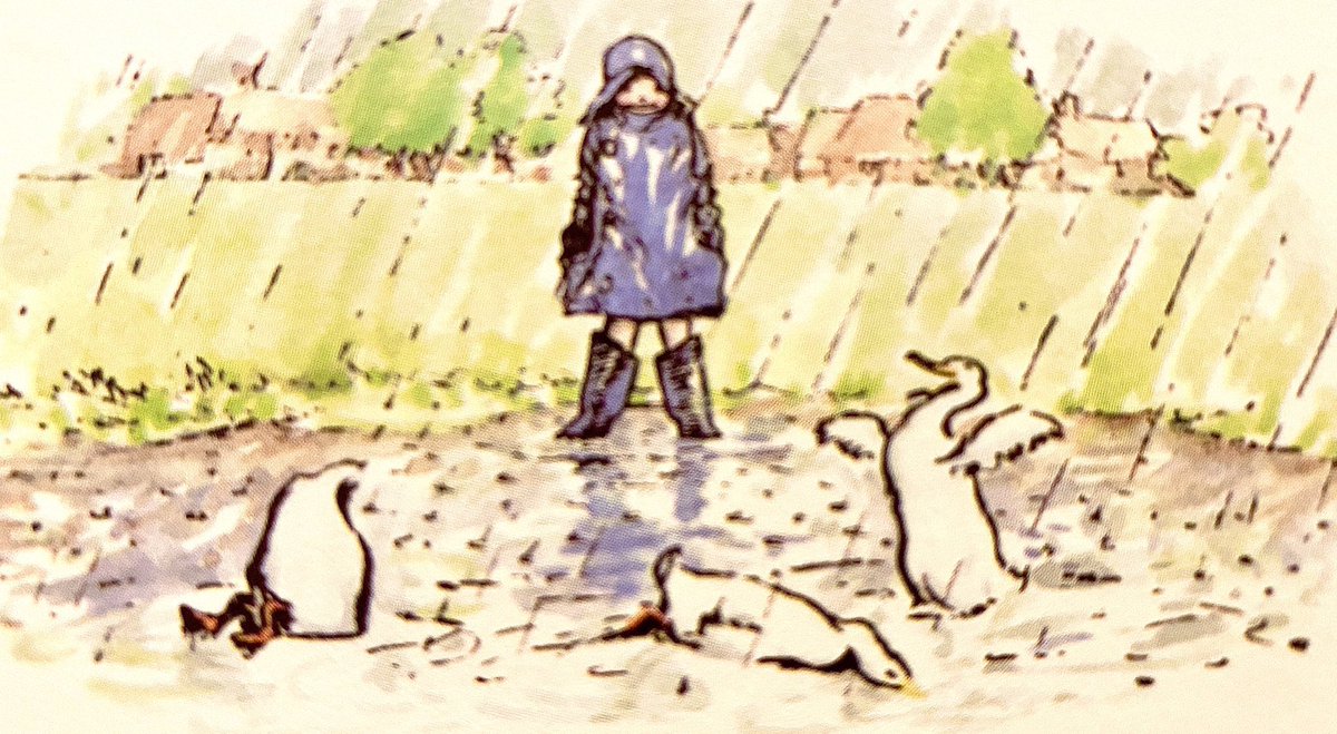 John had Great Big Waterproof Boots on;
John had a Great Big Waterproof Hat;
John had a Great Big Waterproof Mackintosh -
And that
(Said John)
     Is
        That.
            ~A.A.Milne 
#rain