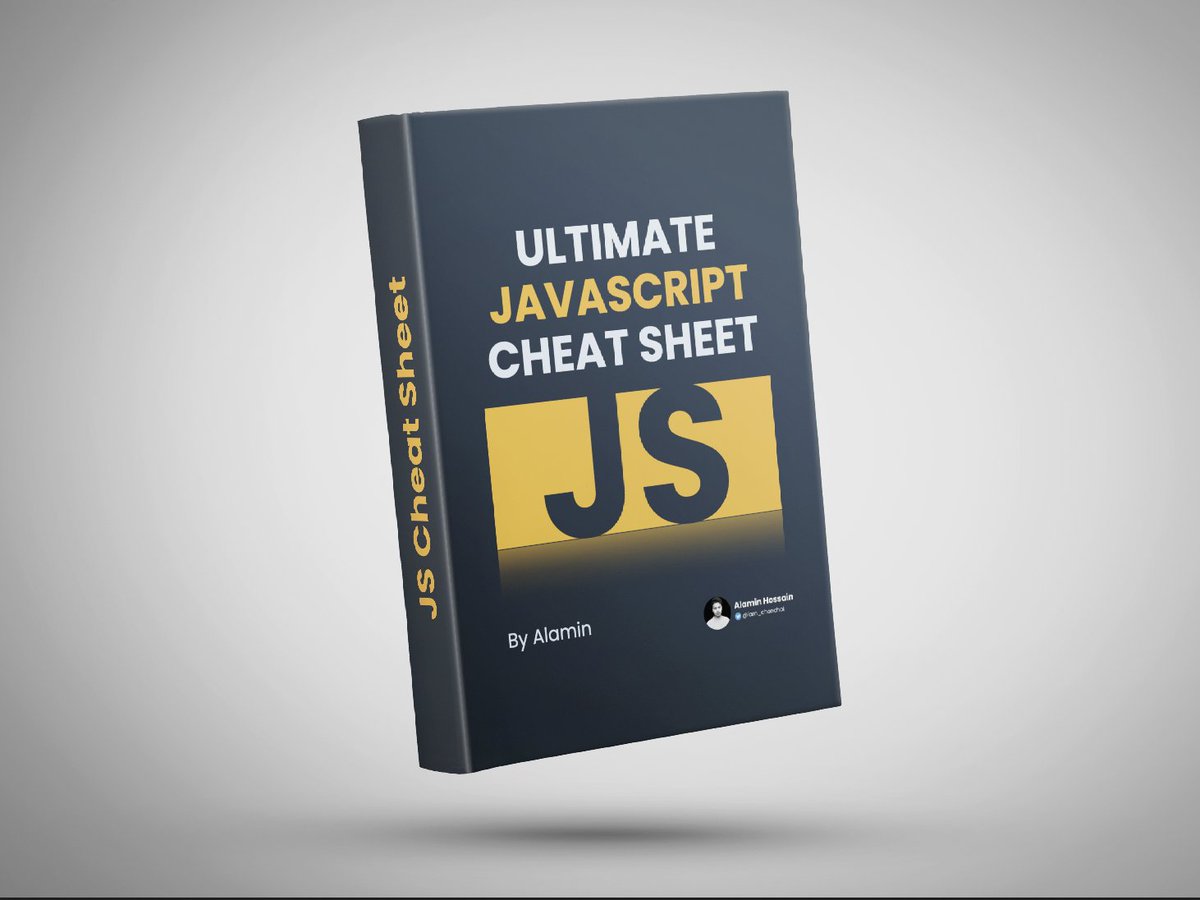 SojiburRah69400's tweet image. JavaScript is difficult to learn.
But, I made JS easy with "The Ultimate JavaScript cheat sheet" ebook.
You will get:
• 50+ pages cheat sheet
It's FREE for today.
To get it, just:
1. Follow me
2. Like this tweet
3. Reply "Javascript"