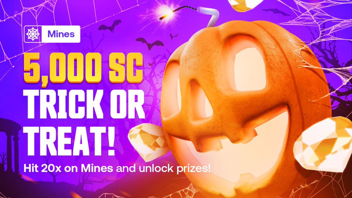 The haunt begins. Shuffle.US just got spooky! 🎃

In our special edition Mines, collect 20x+ multipliers for a share of the 5,000 SC prize pool.

👉 shuffle.us/promotions/500…

No purchase required. Shuffle.US only 🇺🇸 in eligible areas. 18+ only, T&amp;Cs