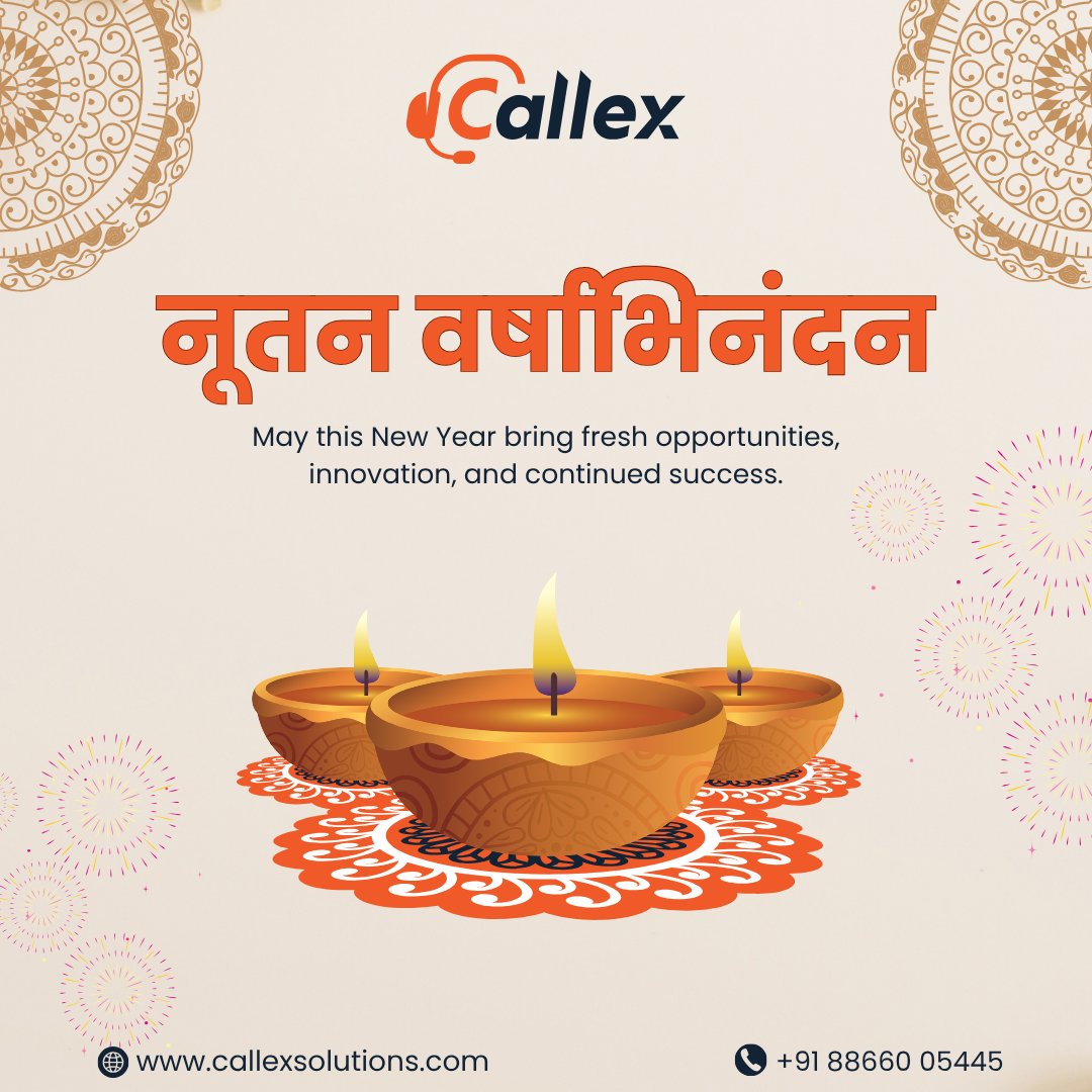 callexsolutions's tweet image. ✨ Nutan Varsh Abhinandan!
May this new year illuminate your path with innovation, growth, and success.

Team Callex wishes you a prosperous new beginning filled with opportunities! 🌟

#NutanVarshAbhinandan #Callex #BusinessCommunication #CallCenterSolutions #Innovation #Growth