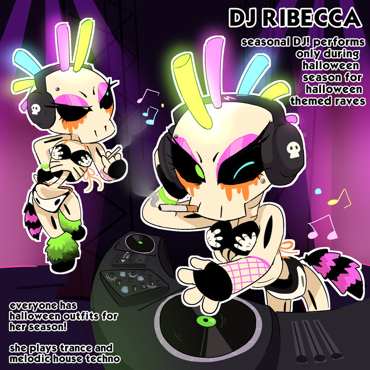 havuky's tweet image. also thought id share my halloween au designs!
#dandysrave