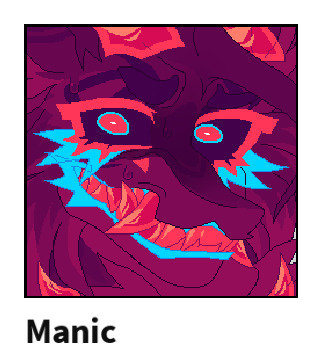 larliki's tweet image. what expression is manic trying to show here