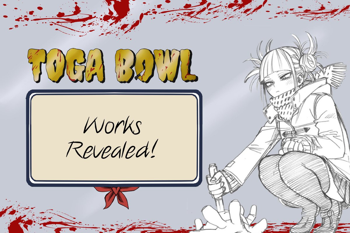 Hello and sorry for the delayed post, works have been revealed! Head over to the collection for much Toga goodness 🥰🩸 
Creators will be revealed on the 25th!