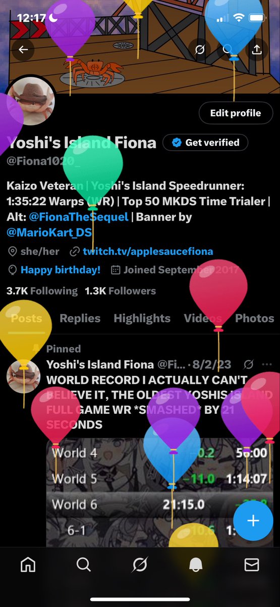 I'm officially 22 which is the seconds in warps wr, pretty cool