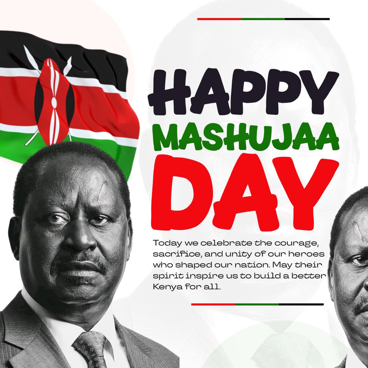 Happy #MashujaaDay! Rest well Shujaa  Raila Odinga! 

Liverpool Lammens Maguire Sifuna