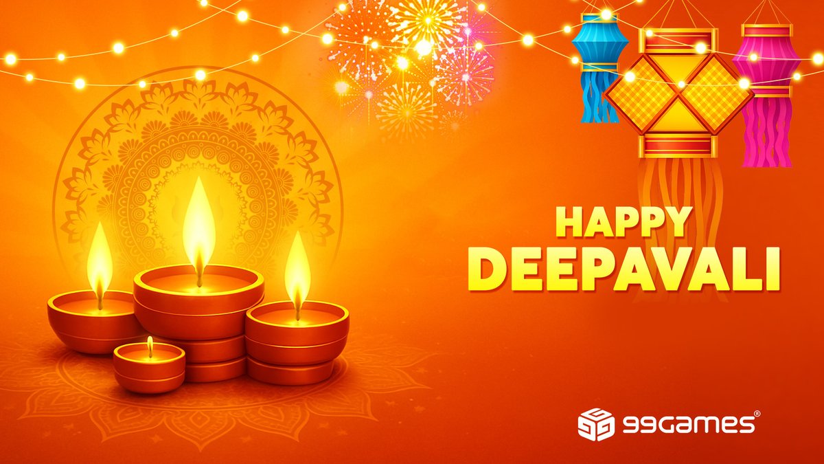 99Games's tweet photo. From our 99Games family to yours — wishing you light, laughter, and limitless possibilities this Diwali! https://t.co/akQskMhbnM