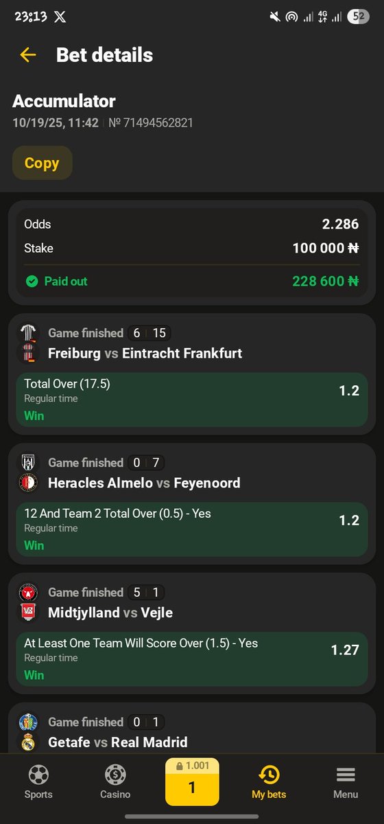 YESTERDAY, BIG WINS 🎯🔥

💰 2.1 ODDS — Clean sweep! ✅✅✅✅
💰 2.1 ODDS — Another flawless run! ✅✅✅✅
💰 2.2 ODDS — Total domination! ✅✅✅✅

🚀 Join the winning team on SportyBet!

sportybet.com

#SportyBet #WinningStreak #BetSmart