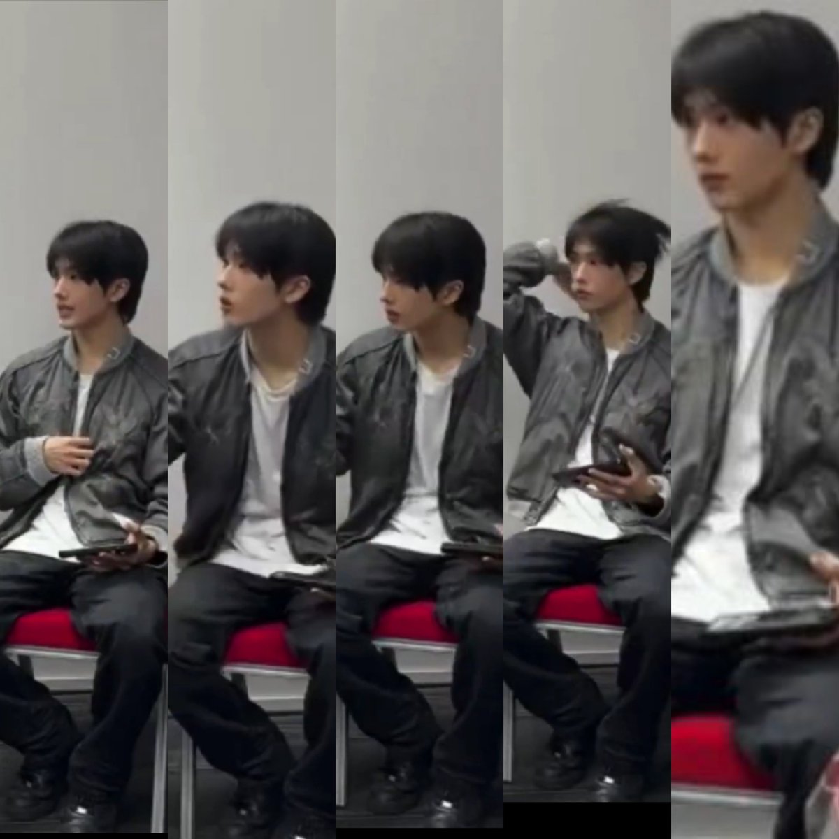 calldrean's tweet image. Jisung's stress level over his hyung : 📈📈📈