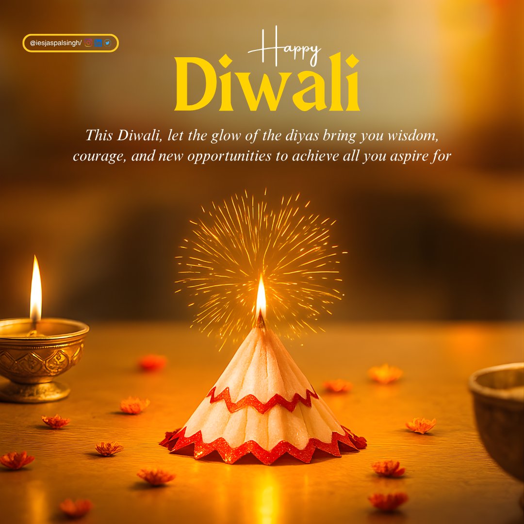 IesJaspalsingh's tweet image. Let the divine light of Diwali illuminate your path towards success and peace.
Happy Diwali 🪔
#Diwali2025