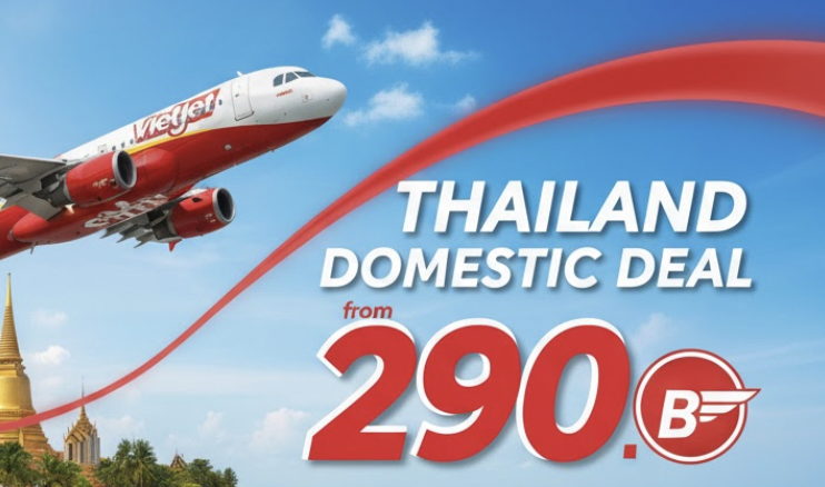 GoFlyTH's tweet image. กลับมาเรื่อยเลยนะ 
ไทยเวียตเจ็ท เริ่มต้น 290 บาท/เที่ยว(รวมภาษีแล้ว) ทุกเส้นทางภายในประเทศ 
กรุงเทพฯ (สุวรรณภูมิ) - เชียงใหม่ ภูเก็ต กระบี่ หาดใหญ่

📷 จองเลยที่: trip.com/t/yP3fcDmJwR2