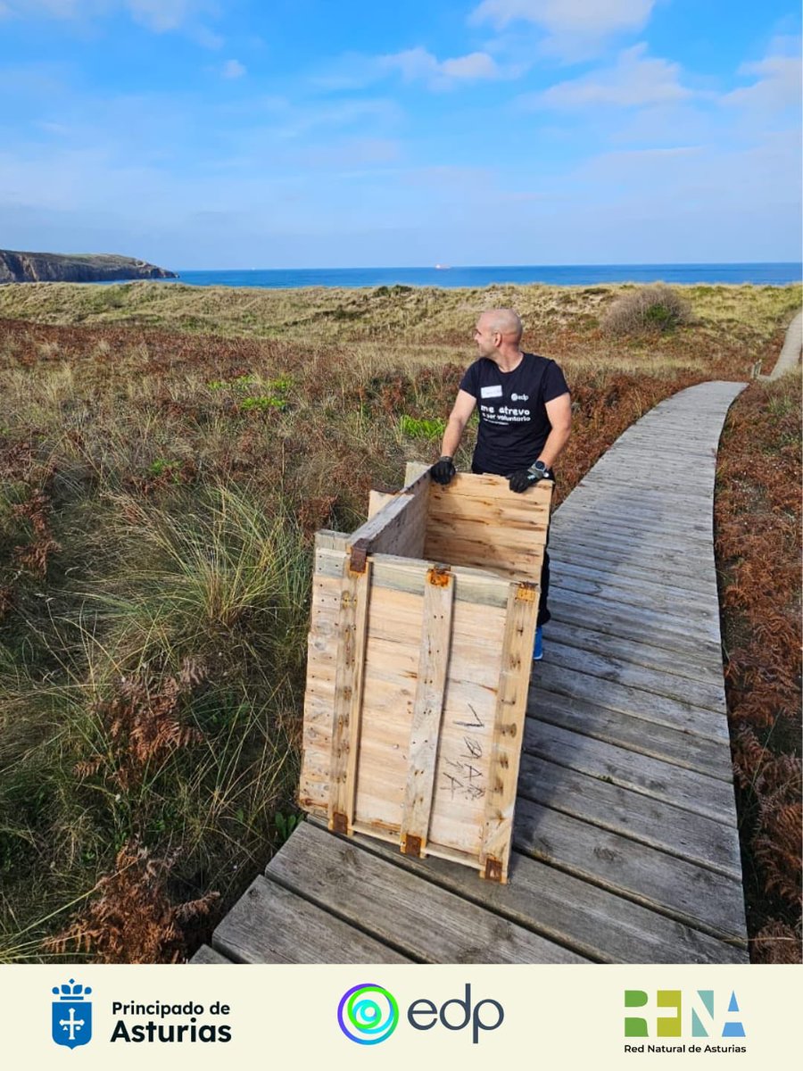 🌐✋🏽Hace unos días formamos parte de una fantástica jornada de retirada de residuos en colaboracion con la Fundación EDP <a href="/edp/">Eduard Díaz</a>.es 

🌄Durante la mañana pudimos liberar al Paisaje Protegido del Cabo Peñas, concretamente al espectacular sistema dunar de la playa de Xagó de residuos