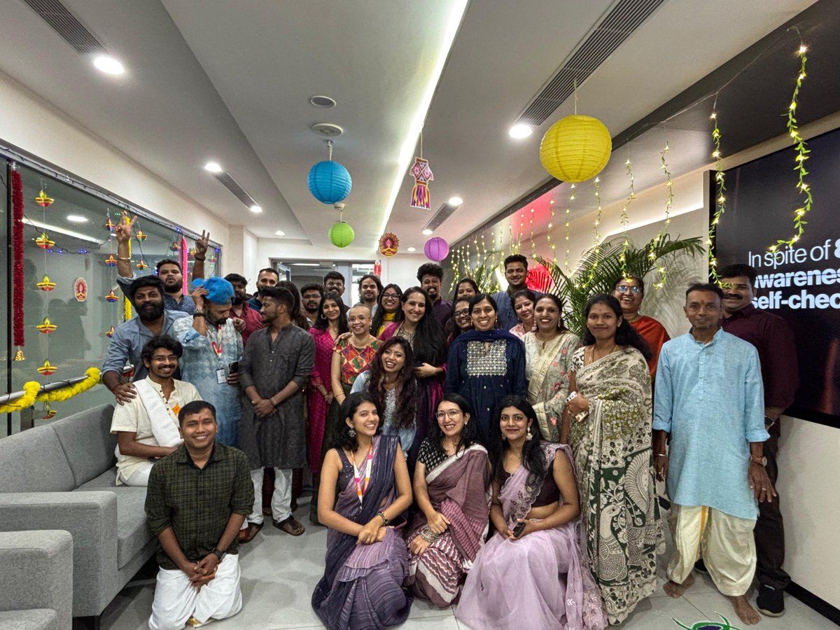 Diyas lit, spirits high, and our office buzzing with festive cheer! 🪔✨
From a serene puja to a lively carnival with food, music, dance, tarot readings, kandil-making, and festive stalls, every corner was full of joy.

Happy Diwali 🙏🏻💛

#DiwaliAtWork #FestiveVibes #Shobiz