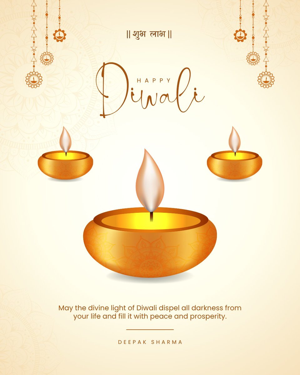 Deepak_MANIT85's tweet photo. "May the light of Diwali fill your life with happiness, prosperity, and endless joy. ✨🪔 #HappyDiwali #FestivalOfLights #HappyDiwali2025 https://t.co/jWTaw9lVW9