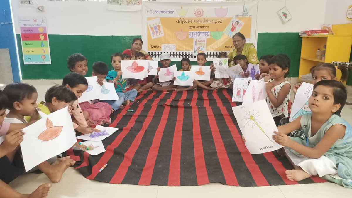 Cohesion Foundation Trust (@cohesionf) on Twitter photo Cohesion Foundation Trust celebrated the Festival of Lights at various Anganwadi Centres with diya painting, rangoli making & joyful community participation.
A day filled with color, creativity & connection!
<a href="/HCL_Foundation/">HCLFoundation</a>
<a href="/HclUday/">Uday by HCLFoundation</a> Cohesion Foundation Trust celebrated the Festival of Lights at various Anganwadi Centres with diya painting, rangoli making & joyful community participation.
A day filled with color, creativity & connection!
<a href="/HCL_Foundation/">HCLFoundation</a>
<a href="/HclUday/">Uday by HCLFoundation</a>