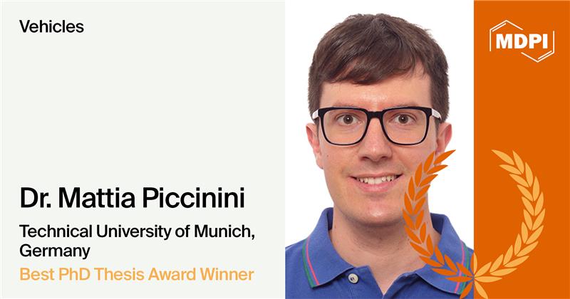 📢Vehicles Best PhD Thesis Award—Winner Announced mdpi.com/about/announce… 

This award has been granted to the following paper: “Artificial Drivers for Online Time-Optimal #Vehicle Trajectory Planning and Control”
by Dr. Mattia Piccinini (Technical University of Munich, Germany)