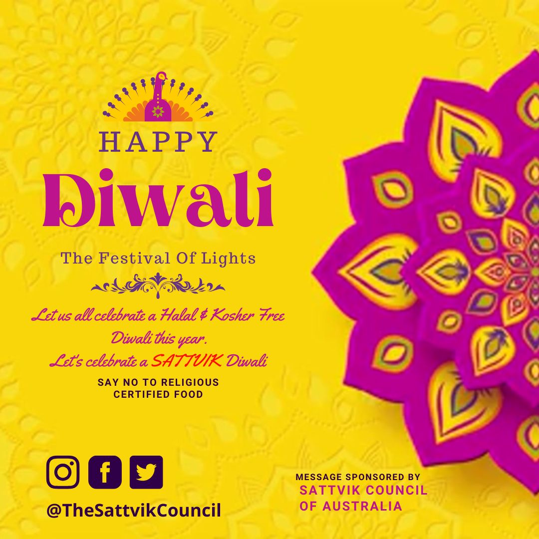 SattvikCouncil's tweet photo. 🎆✨ Wishing you a joyous &amp; luminous #ShubhDiwali! ✨🎆
Let’s light up our homes with smiles, our hearts with gratitude, and our plates with nourishing Sattvik food. 🌿🍛
Simplicity on the plate, sparkle in the sky, peace in the soul. 🪔
#SattvikLiving #Diwali2025 https://t.co/AdxADuk5Yi