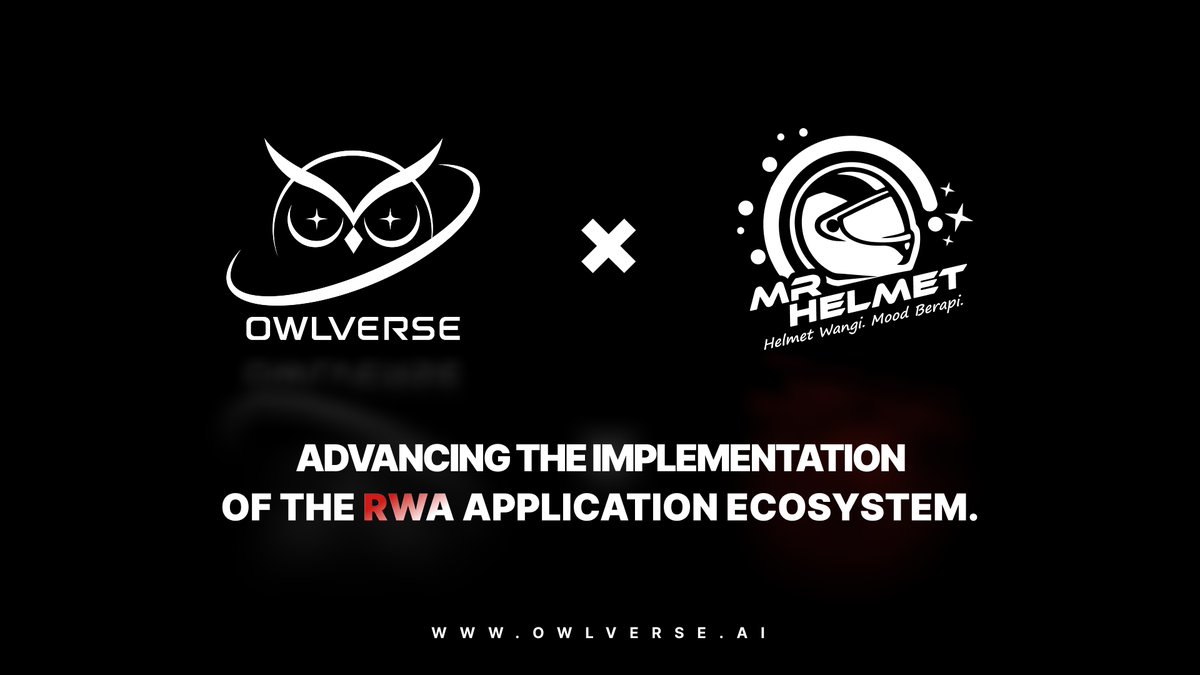 OwlVerse_E's tweet photo. 🤝 Owlverse × Mr.Helmet

Mr.Helmet is officially joining the Owlverse compute ecosystem, marking a partnership to advance the implementation of the RWA application ecosystem .

@MrHelmet2025, Malaysia’s leading smart helmet-care brand, is redefining rider lifestyles with its pioneering intelligent cleaning ecosystem.

Together, we’re building the next frontier of RWA — where real-world value evolves through computation and collaboration.

 #Owlverse #MrHelmet #RWA #DePIN #AI