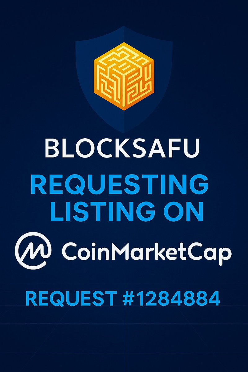 BlockSAFUAudit's tweet photo. 👋 Hey @CoinMarketCap !
We’ve officially submitted our listing request 🎉
📄 Request ID: #1284884
💎 Project: @BlockSafuAudit — The Web3 Security Ecosystem
🔐 KYC • Audit • SAFUBIT Exchange (coming soon)
Let’s make crypto safer together 💪
#BlockSAFU #CMCListing #DeFiSecurity #Audit #KYC #Web3