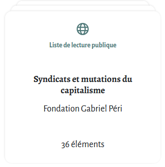 Liste de lecture "Syndicats et mutations du capitalisme".  Voici 36 références sélectionnées par <a href="/LaPenseeRevue/">Revue La Pensée</a> , disponibles dans <a href="/Cairninfo/">Cairn.info</a>, pour saisir les évolutions pour maintenir les droits sociaux et en gagner de nouveaux. 
shs.cairn.info/liste-lecture/…