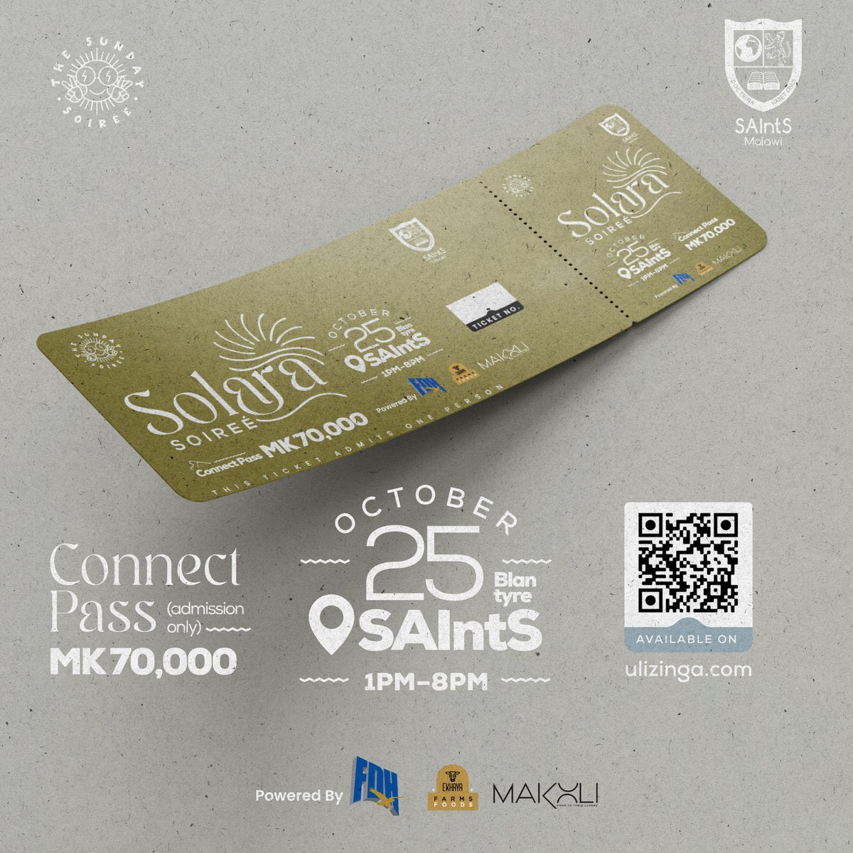 Soon Solara tickets will be sold out,Get them now.☺️

Tickets: ulinzinga.com/ev-MAZlSCaU

#SolaraSoirée #SAIntSMalawi #SundaySoirée #FDHBank