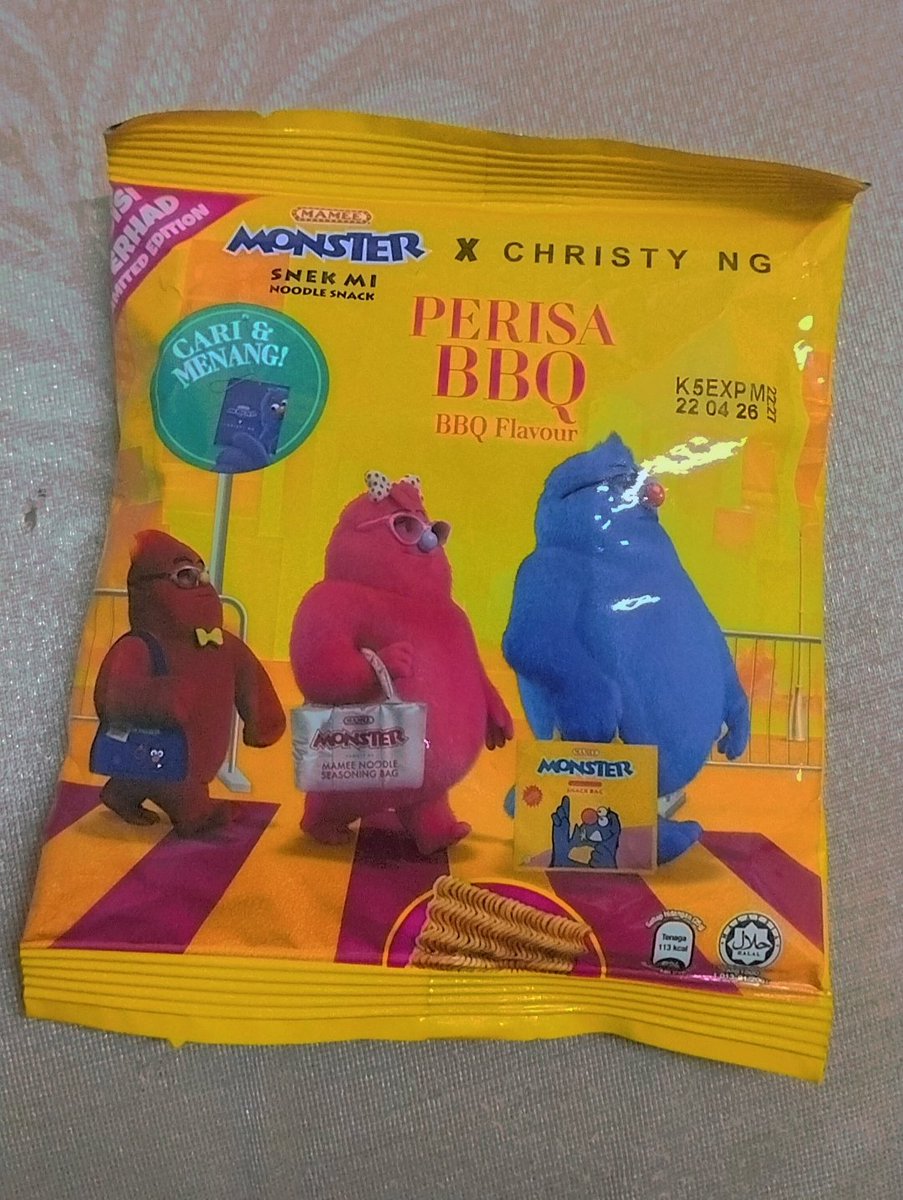 mydiarylover's tweet photo. Nak bagi free Mamee Monster untuk 2 orang terawal yang order set jajan kita
Beli 1 set dapat 1 Mamee ni, tapi kalau beli 3 set kita bagi kad ni untuk korang tebus
Benda terhad tau. Order kat link ni
https://t.co/GgzKXSYOCu
#limited #fyp #special #mamee #christyng #monster https://t.co/P9Cmu3HpBN