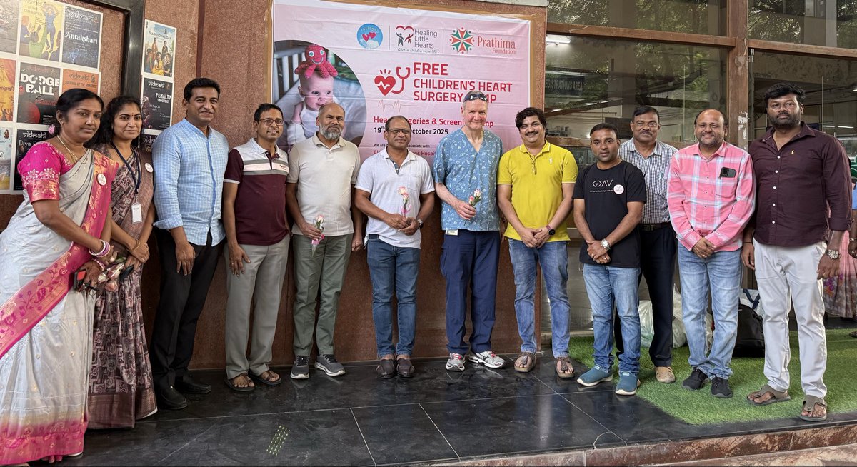 Day 1: Healing Little Hearts ♥️ Liv’s legacy camp 4🐙 and 8th mission at Karimnagar, India 🇮🇳 11 volunteers (10 from <a href="/AlderHey/">🏥 Alder Hey 💙</a> UK) arrived today, working along with the volunteering team of Prathima Foundation and local team of Prathima Institute of Medical Sciences. Seen 25