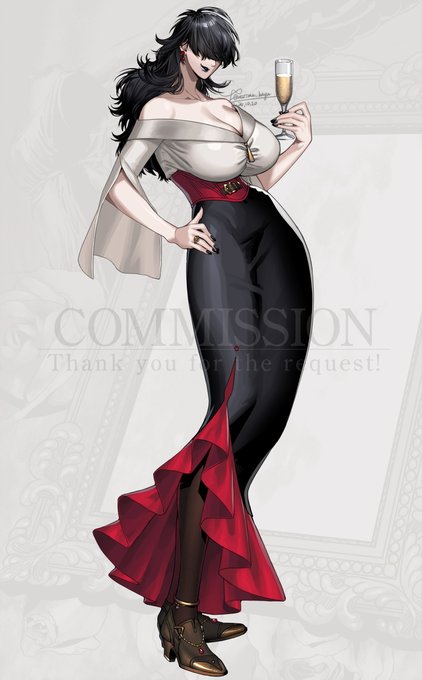 メカクレ女子作ったよ～～‼️‼️
#Skeb #Commission 