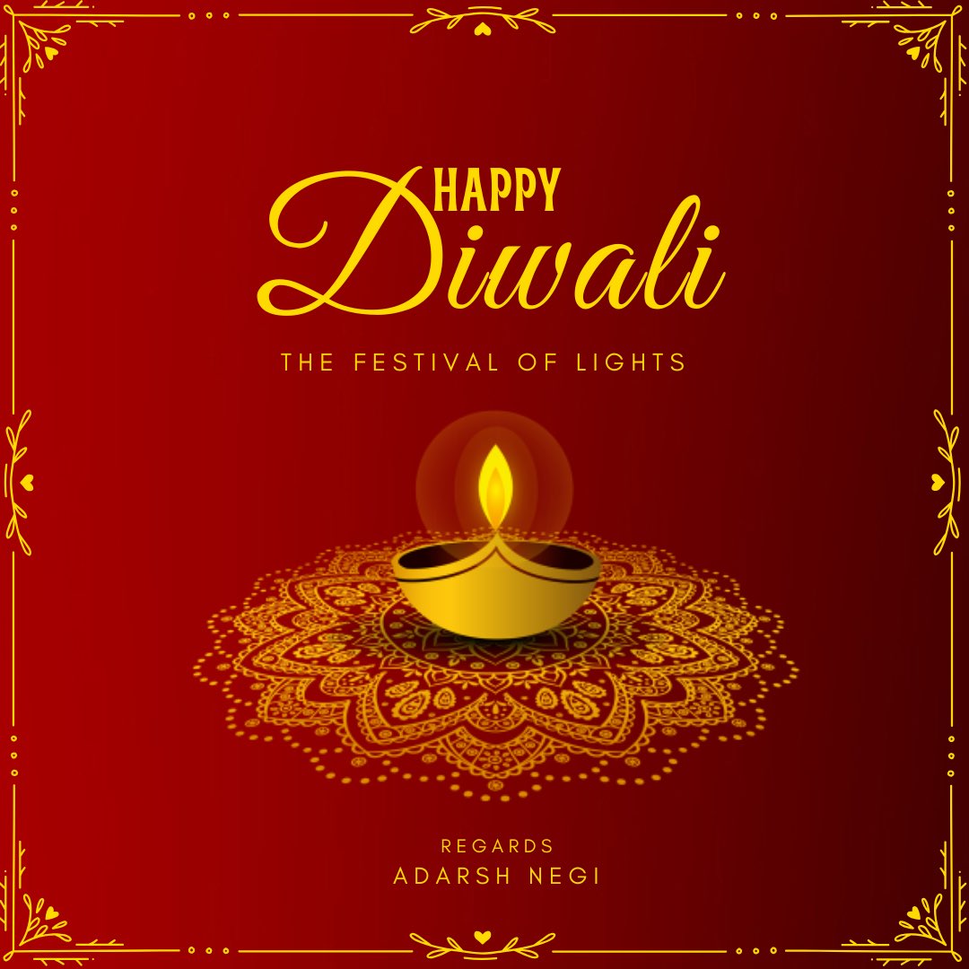 adarsh_negee's tweet photo. Wishing you and your family a very Happy Diwali!
May this festival of lights fill your life with happiness, prosperity, and endless joy.
Let’s celebrate togetherness, positivity, and the triumph of good over evil.

✨ Happy Diwali! ✨ https://t.co/Zg9HzRwahu