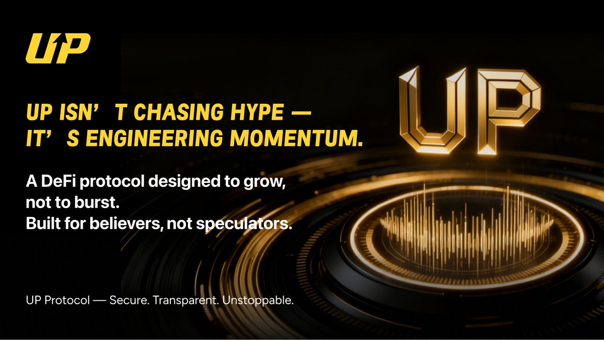 UPProtocol_Web3's tweet image. 🚀 UP isn’t chasing hype — it’s engineering momentum.
⚙️ A DeFi protocol designed to grow, not to burst.
🔥 Built for believers, not speculators.

#DeFiRevolution #UPProtocol #SmartFinance #BuiltToLast #OnChainGrowth #CryptoInnovation