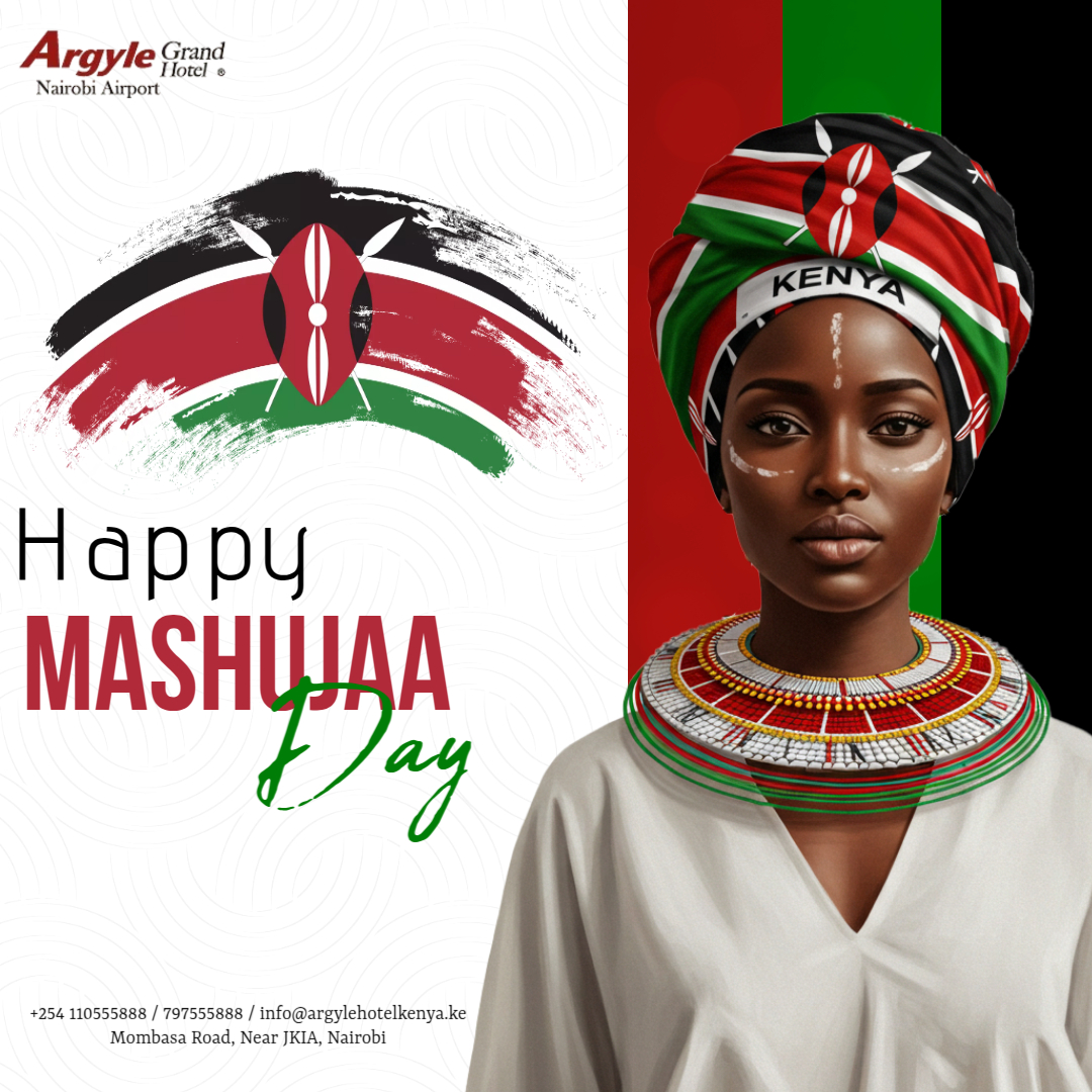 Today, we proudly join the nation in honoring the heroes whose courage and sacrifice shaped Kenya’s legacy.
At Argyle Grand Hotel, we celebrate the spirit of resilience, unity, and pride that defines our great nation.
 Happy Mashujaa Day! 🇰🇪 #argylegrandhotel