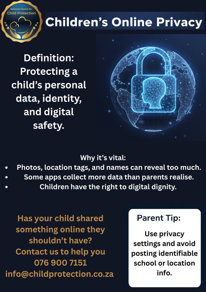 ChildProtectH's tweet image. #sharenting:
Every photo you post builds your child’s digital footprint — a record that lasts forever.
Protect their privacy today so their future stays theirs to share.

#iwill #everychildmatters #ChildProtection #digitalfootprint #online #OnlinePrivacy #kids #private #parenting