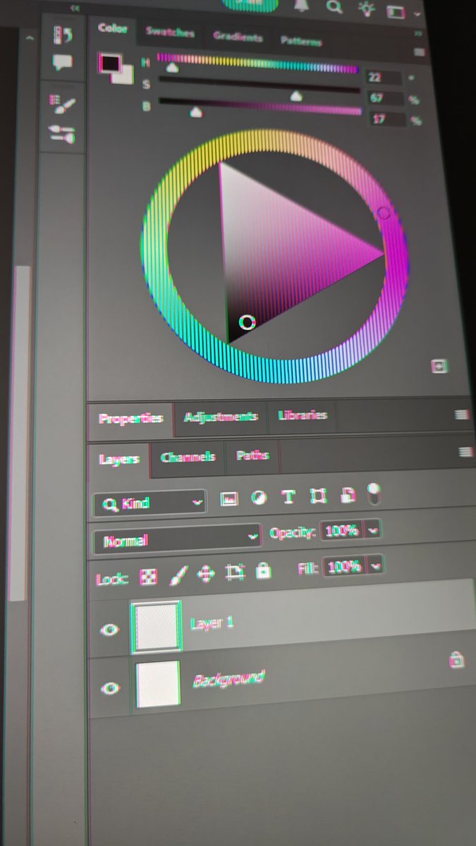 spent most of my day troubleshooting new PC cuz my drawing monitor wants to work on every computer in the house except the one in my room. think I got it figured out but it was doing this for a bit which looked cool but also was very frustrating