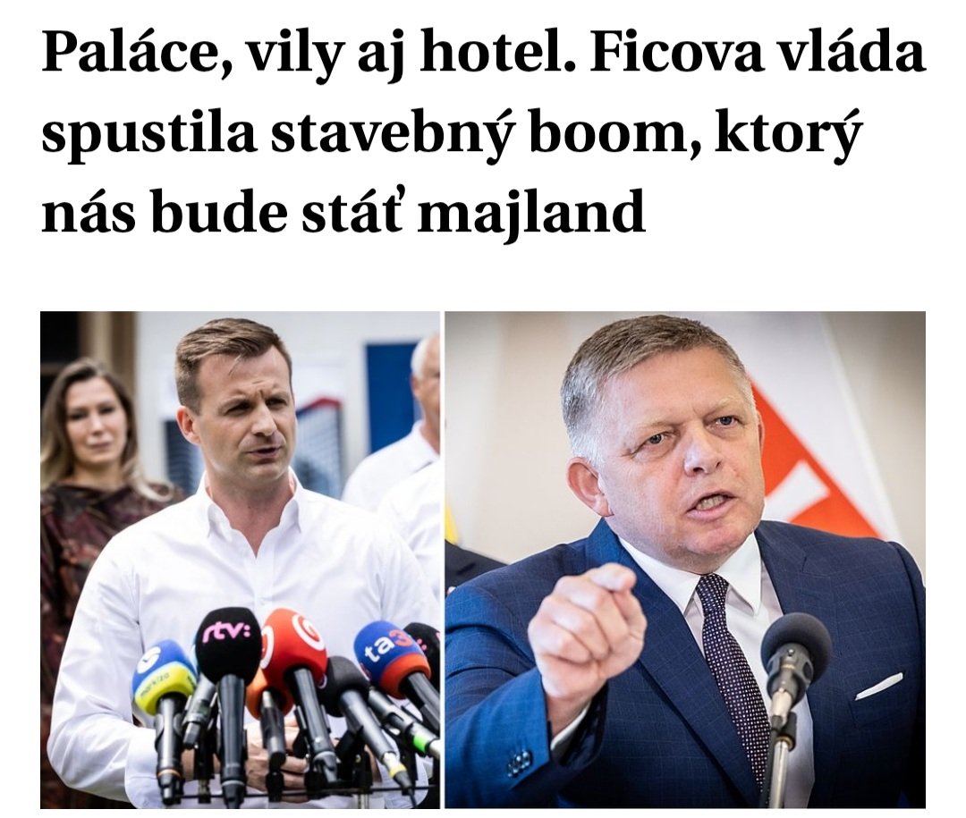 Rozbiehajú sa rekonštrukcie za viac ako 135 miliónov EUR. 
Vrecká si namastia firmy blízke Bödörovi.
Čiže, opäť nás smeráci okradnú.
To ale určite nevadí, lebo okrem iného postavia hrádzu proti progresivizmu a za všetko bude môcť šimečkov pes. 🤷‍♂️