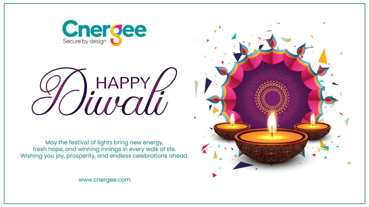 CnergeeTech's tweet image. This Diwali may the lamps you light chase shadows and fears away
May your home resonate with laughter, your pockets with hope, your heart with gratitude.
 From all of us at Cenergee — thank you for sharing light,💥 🪔 🪔